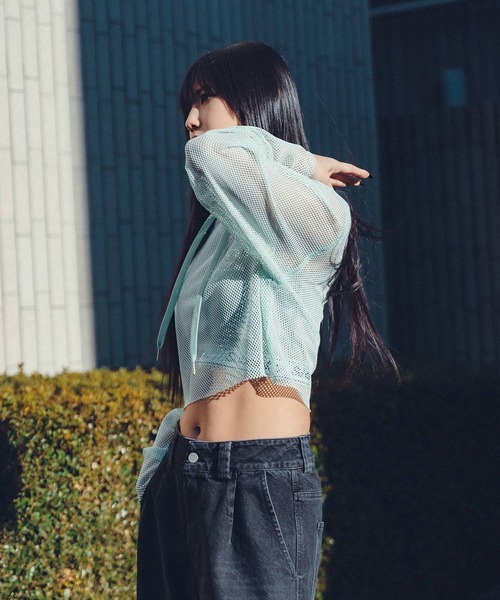 パーカー Hexagon mesh hoodie「WOMEN」 レディース Hexagon mesh hoodie (WOMENS) - Subciety Online Store