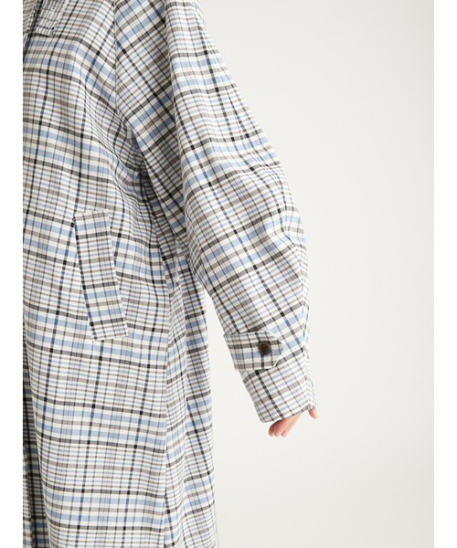 emmi撥水チェックステンカラーコート emmi｜撥水チェックステンカラーコート | Rakuten Fashion(楽天