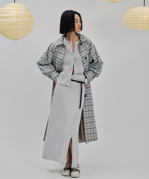 emmi（エミ）の「撥水チェックステンカラーコート（ステンカラーコート