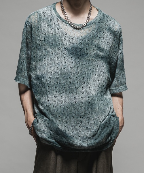 CASPER JOHN（キャスパージョン）の「Tie dye russel T-shirts/タイダイラッセルTシャツ（Tシャツ/カットソー・メンズ・ブルー/ブラウン/グリーン・X-SMALL/SMALL/MEDIUM/LARGE）」の2枚目の写真