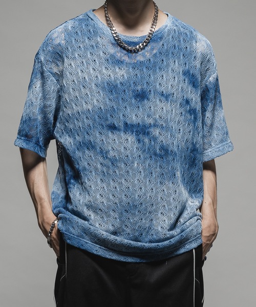 CASPER JOHN（キャスパージョン）の「Tie dye russel T-shirts/タイダイラッセルTシャツ（Tシャツ/カットソー・メンズ・ブルー/ブラウン/グリーン・X-SMALL/SMALL/MEDIUM/LARGE）」の20枚目の写真