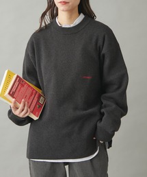 美品 半袖ニットポロシャツ ピンク ニット セーター ワンポイント 刺繍ロゴ リンガーロゴ刺繍リブニットポロシャツ MONO-MART│MONO-MART
