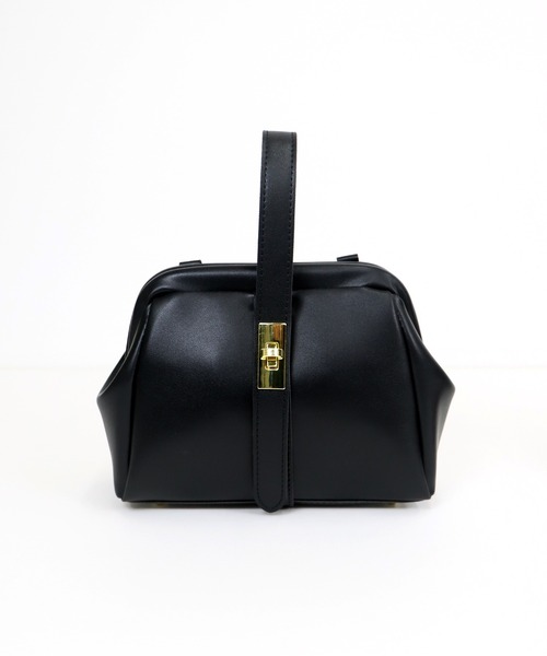 BLUEEAST（ブルーイースト）の「ワンハンドルがま口バッグ（ハンドバッグ・レディース・ブラウン/ブラック・FREE）」の12枚目の写真