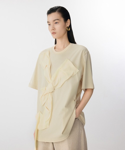 tシャツ Whispering Ribbon T-shirt / リボンTシャツ レディース セール】Whispering Ribbon T-shirt / リボンTシャツ（Tシャツ