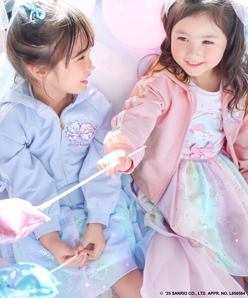 新品　エニィファム　リトルツインスターズ キキ　ララ 袖レースTシャツ　半袖 セール】【any FAM× リトルツインスターズ 】キキ＆ララ 袖