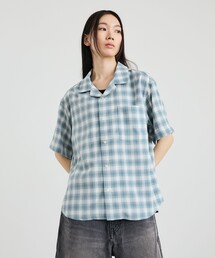オンブレ チェック」に該当するメンズのシャツ/ブラウス（ブルー