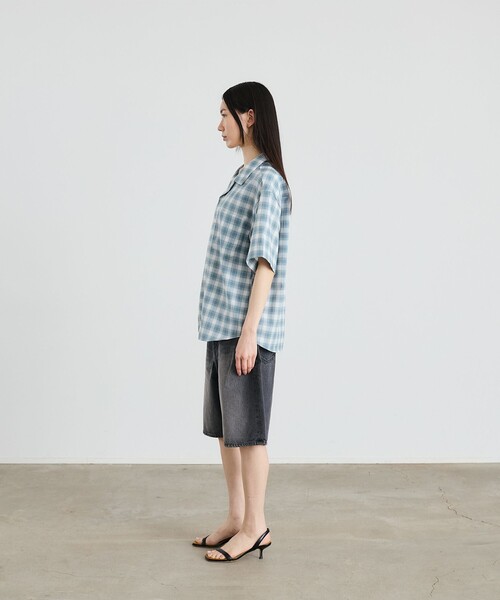 City Ambient Products（シティアンビエントプロダクツ）の「City Ambient Products: オープン カラー オンブレ チェック シャツ（シャツ/ブラウス・メンズ・ライトオリーブ/ブラック/ライトブルー・SMALL/MEDIUM/LARGE）」の11枚目の写真