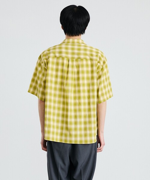 City Ambient Products（シティアンビエントプロダクツ）の「City Ambient Products: オープン カラー オンブレ チェック シャツ（シャツ/ブラウス・メンズ・ライトオリーブ/ブラック/ライトブルー・SMALL/MEDIUM/LARGE）」の17枚目の写真