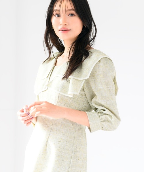 セール】2025春夏新作 ビッグカラーマーメイドワンピース（ワンピース