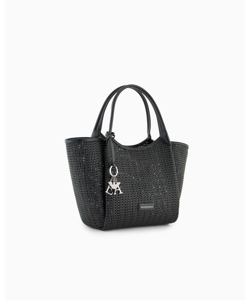 EMPORIO ARMANI（エンポリオアルマーニ）の「【エンポリオ アルマーニ】ショッパー 編み込み ロゴチャーム（トートバッグ・レディース・ブラウン/ブラック・FREE）」の13枚目の写真