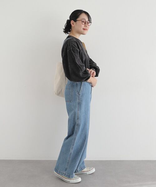 CRAFT STANDARD BOUTIQUE（クラフトスタンダードブティック）の「【ユニセックス】ヴィンテージゲームシャツ-C（Tシャツ/カットソー・レディース・グレー/アイボリー/ブラック・L/M/S）」の7枚目の写真