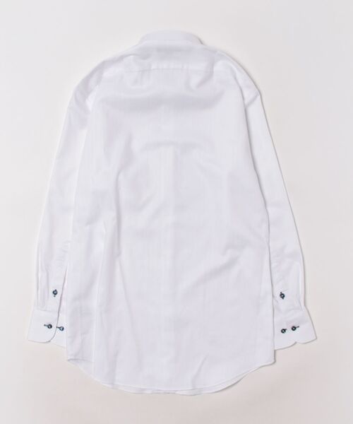 m.f.editorial（エムエフエディトリアル）の「【綿100% ノーアイロン】m.f.エディトリアル メンズ ボタンダウン ビジネスドレス 長袖シャツ（ビジネスシャツ・メンズ・ホワイト・首回り37cm-裄丈80cm/首回り39cm-裄丈80cm/首回り39cm-裄丈84cm/首回り41cm-裄丈82cm/首回り41cm-裄丈86cm/首回り43cm-裄丈82cm/首回り43cm-裄丈86cm）」の3枚目の写真