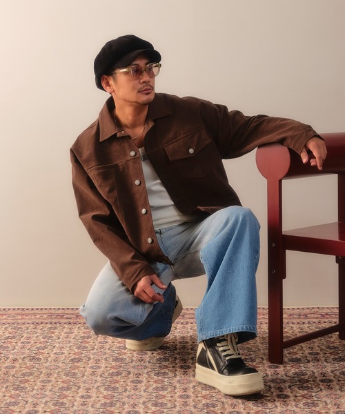 #Re:room(リルーム)の「スエードジャケット(その他アウター・メンズ・ブラック/ベージュ/ブラウン・S-M/M-L)」の22枚目の写真