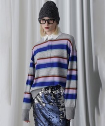 (GENE HEAVENS)マルチボーダー ラグビーニット