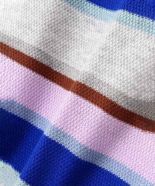 ROSE BUD(ローズバッド)の「(GENE HEAVENS)マルチボーダー ラグビーニット(ニット/セーター・レディース・ネイビー/グレー・ONE SIZE)」の19枚目の写真