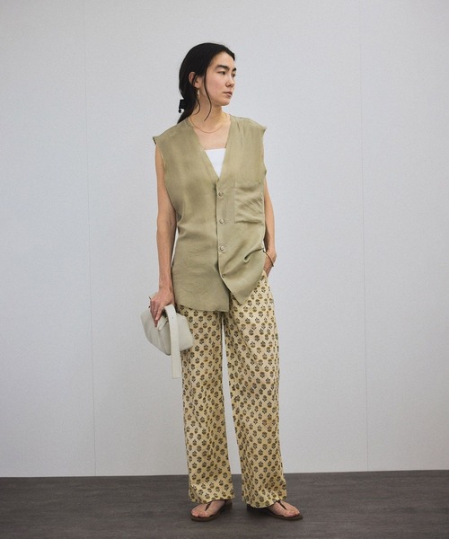 COUTURE D'ADAM（クチュール ド アダム）】Block print trousers