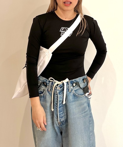 HOLIDAY（ホリデイ）の「FAST DRY JERSEY TUCK L/S TOPS ファストドライジャージタックロングスリーブトップス（Tシャツ/カットソー・レディース・ブラック/ピンク・ONE SIZE）」の11枚目の写真