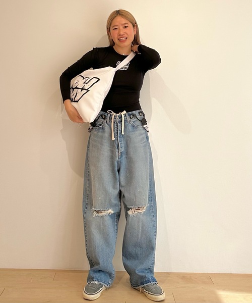 HOLIDAY（ホリデイ）の「FAST DRY JERSEY TUCK L/S TOPS ファストドライジャージタックロングスリーブトップス（Tシャツ/カットソー・レディース・ブラック/ピンク・ONE SIZE）」の12枚目の写真
