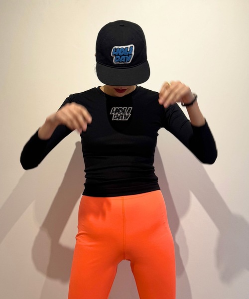 HOLIDAY（ホリデイ）の「FAST DRY JERSEY TUCK L/S TOPS ファストドライジャージタックロングスリーブトップス（Tシャツ/カットソー・レディース・ブラック/ピンク・ONE SIZE）」の13枚目の写真