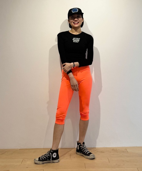 HOLIDAY（ホリデイ）の「FAST DRY JERSEY TUCK L/S TOPS ファストドライジャージタックロングスリーブトップス（Tシャツ/カットソー・レディース・ブラック/ピンク・ONE SIZE）」の14枚目の写真