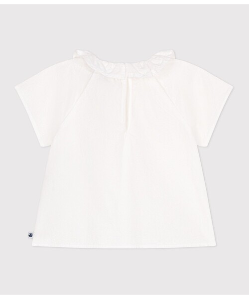 PETIT BATEAU(プチバトー)の「半袖ブラウス(シャツ/ブラウス・キッズ・ホワイト・24MONTH/36MONTH/12MONTH/18MONTH)」の2枚目の写真