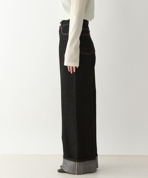 RAGEBLUE（レイジブルー）の「＜セットアップ対応＞ステッチデザイン/ロールアップデニムパンツ（デニムパンツ・レディース・ブラック・MEDIUM/SMALL）」の9枚目の写真