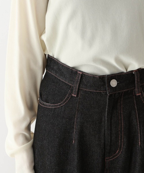 RAGEBLUE（レイジブルー）の「＜セットアップ対応＞ステッチデザイン/ロールアップデニムパンツ（デニムパンツ・レディース・ブラック・MEDIUM/SMALL）」の11枚目の写真