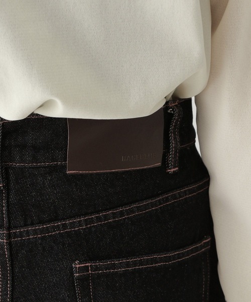 RAGEBLUE（レイジブルー）の「＜セットアップ対応＞ステッチデザイン/ロールアップデニムパンツ（デニムパンツ・レディース・ブラック・MEDIUM/SMALL）」の16枚目の写真