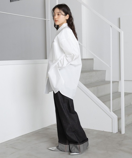 RAGEBLUE（レイジブルー）の「＜セットアップ対応＞ステッチデザイン/ロールアップデニムパンツ（デニムパンツ・レディース・ブラック・MEDIUM/SMALL）」の22枚目の写真