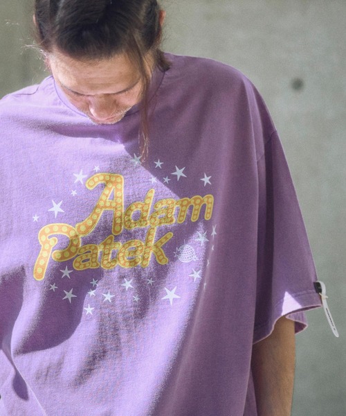 ADAM PATEK(アダムパテック)の「ADAMPATEK/disco logo short sleeve T/ディスコロゴプリントT(Tシャツ/カットソー・メンズ・パープル/ホワイト/ブラック・1/2)」の8枚目の写真