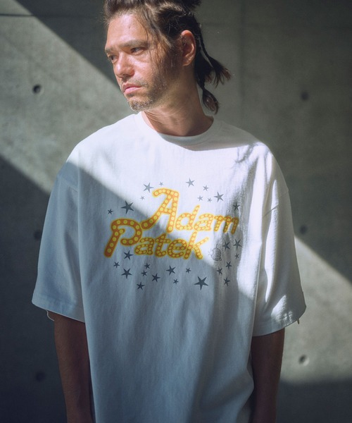 ADAM PATEK(アダムパテック)の「ADAMPATEK/disco logo short sleeve T/ディスコロゴプリントT(Tシャツ/カットソー・メンズ・パープル/ホワイト/ブラック・1/2)」の13枚目の写真