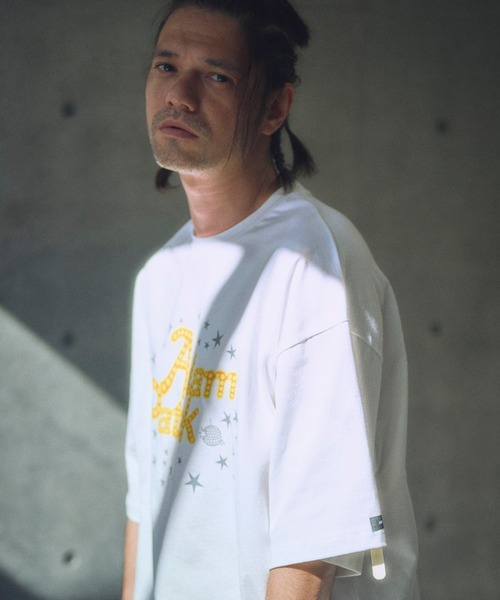 ADAM PATEK(アダムパテック)の「ADAMPATEK/disco logo short sleeve T/ディスコロゴプリントT(Tシャツ/カットソー・メンズ・パープル/ホワイト/ブラック・1/2)」の12枚目の写真