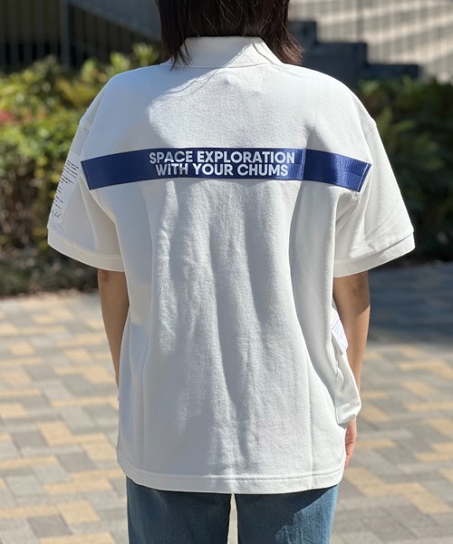CHUMS(チャムス)の「【CHUMS】 Space Polo Shirt スペースポロシャツ(ポロシャツ・メンズ・ブラック/ホワイト・LARGE/MEDIUM/X-LARGE)」の3枚目の写真