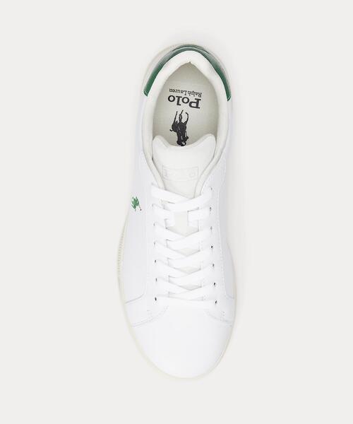 POLO RALPH LAUREN ヘリテージコートIIナッパレザースニーカー RALPH LAUREN｜ヘリテージ Court II ナッパ レザー スニーカー