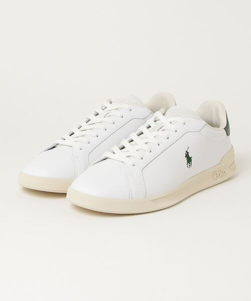 POLO RALPH LAUREN(ポロ ラルフ ローレン)の「ヘリテージ Court II ナッパ レザー スニーカー(スニーカー・メンズ・ホワイト・9.5D/9D/8.5D/8D/7.5D/7D/6D/5D/4D/10.5D/10D)」の4枚目の写真