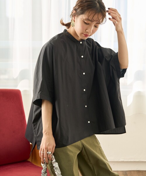 ブラウス シャツ ブロードドルマンスリーブブラウス レディース STYLEBLOCK ブラウス シャツ ブロードドルマンスリーブシャツ