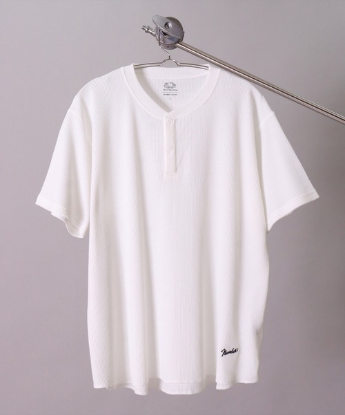 FRUIT OF THE LOOM(フルーツオブザルーム)の「(GA)【FTL×NUMBER(N)INE】【パックT】ワッフル ラウンドヘム ヘンリーネック Tシャツ(Tシャツ/カットソー・メンズ・ブラック/杢グレー/オフホワイト・L/M/XL)」の13枚目の写真