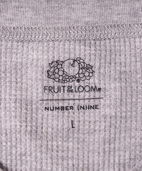 FRUIT OF THE LOOM(フルーツオブザルーム)の「(GA)【FTL×NUMBER(N)INE】【パックT】ワッフル ラウンドヘム ヘンリーネック Tシャツ(Tシャツ/カットソー・メンズ・ブラック/杢グレー/オフホワイト・L/M/XL)」の18枚目の写真