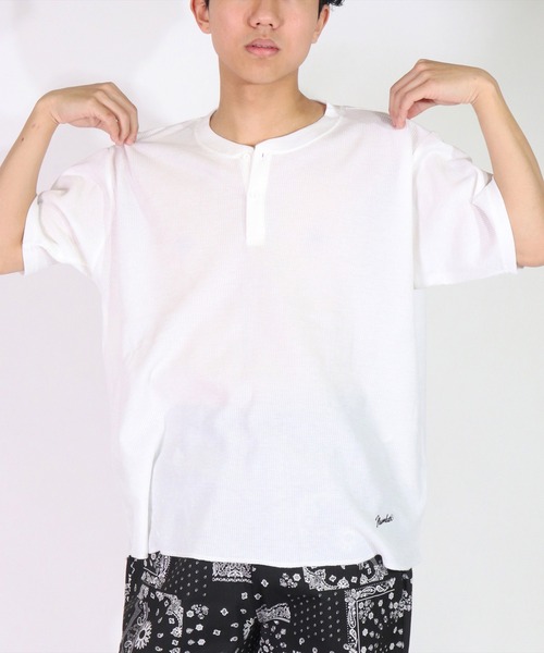 FRUIT OF THE LOOM(フルーツオブザルーム)の「(GA)【FTL×NUMBER(N)INE】【パックT】ワッフル ラウンドヘム ヘンリーネック Tシャツ(Tシャツ/カットソー・メンズ・ブラック/杢グレー/オフホワイト・L/M/XL)」の5枚目の写真
