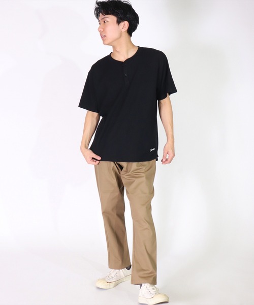 FRUIT OF THE LOOM(フルーツオブザルーム)の「(GA)【FTL×NUMBER(N)INE】【パックT】ワッフル ラウンドヘム ヘンリーネック Tシャツ(Tシャツ/カットソー・メンズ・ブラック/杢グレー/オフホワイト・L/M/XL)」の9枚目の写真
