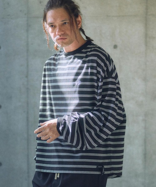 ADAM PATEK(アダムパテック)の「mlt5093-rounded border long sleeveT ロングスリーブTシャツ(Tシャツ/カットソー・メンズ・ブラック/ホワイト・2/1)」の12枚目の写真