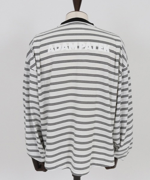 ADAM PATEK(アダムパテック)の「mlt5093-rounded border long sleeveT ロングスリーブTシャツ(Tシャツ/カットソー・メンズ・ブラック/ホワイト・2/1)」の17枚目の写真