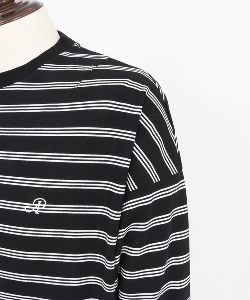 ADAM PATEK(アダムパテック)の「mlt5093-rounded border long sleeveT ロングスリーブTシャツ(Tシャツ/カットソー・メンズ・ブラック/ホワイト・2/1)」の21枚目の写真