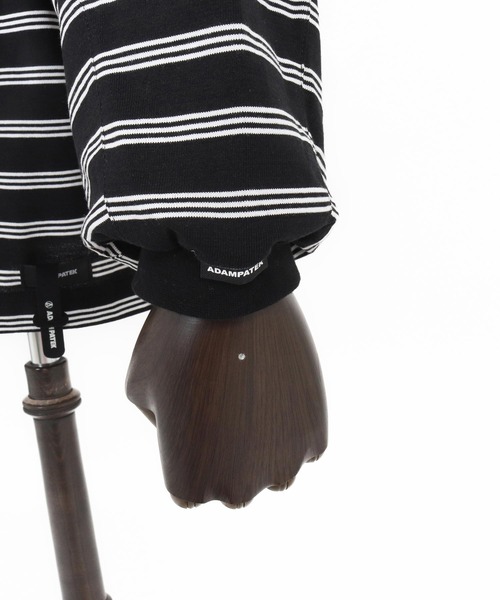 ADAM PATEK(アダムパテック)の「mlt5093-rounded border long sleeveT ロングスリーブTシャツ(Tシャツ/カットソー・メンズ・ブラック/ホワイト・2/1)」の22枚目の写真