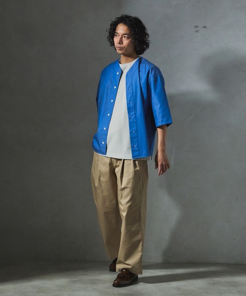 JOURNAL STANDARD relume(ジャーナルスタンダード レリューム)の「【ZOZO限定】CHAMBRAY ベースボールシャツ(シャツ/ブラウス・メンズ・ロイヤルブルー/ブルー/ブラック・XS/S/M/L/XL)」の13枚目の写真