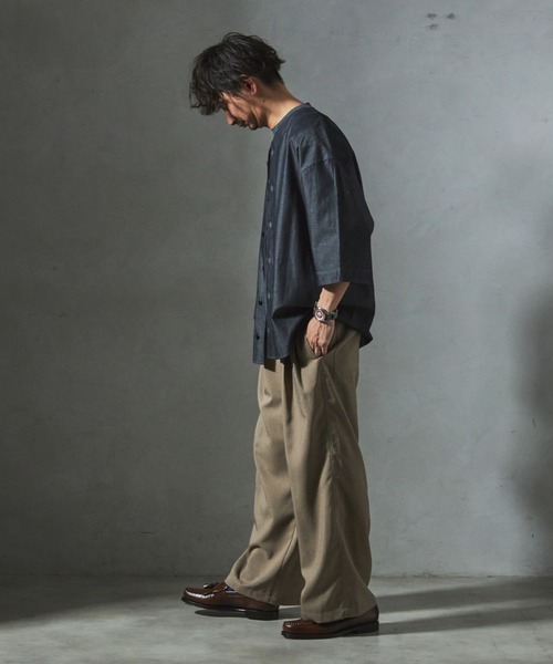 JOURNAL STANDARD relume(ジャーナルスタンダード レリューム)の「【ZOZO限定】CHAMBRAY ベースボールシャツ(シャツ/ブラウス・メンズ・ロイヤルブルー/ブルー/ブラック・XS/S/M/L/XL)」の5枚目の写真