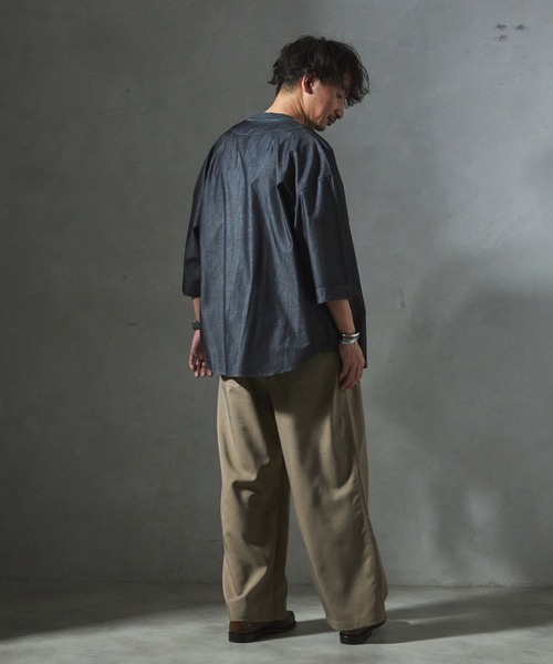 JOURNAL STANDARD relume(ジャーナルスタンダード レリューム)の「【ZOZO限定】CHAMBRAY ベースボールシャツ(シャツ/ブラウス・メンズ・ロイヤルブルー/ブルー/ブラック・XS/S/M/L/XL)」の6枚目の写真