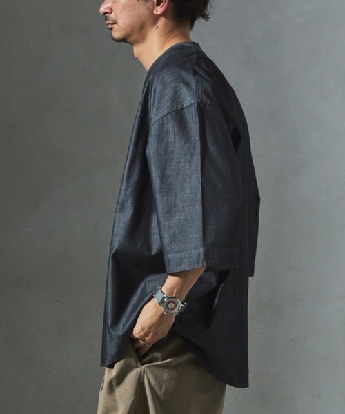 JOURNAL STANDARD relume(ジャーナルスタンダード レリューム)の「【ZOZO限定】CHAMBRAY ベースボールシャツ(シャツ/ブラウス・メンズ・ロイヤルブルー/ブルー/ブラック・XS/S/M/L/XL)」の10枚目の写真