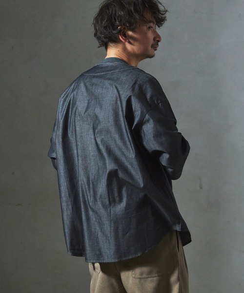 JOURNAL STANDARD relume(ジャーナルスタンダード レリューム)の「【ZOZO限定】CHAMBRAY ベースボールシャツ(シャツ/ブラウス・メンズ・ロイヤルブルー/ブルー/ブラック・XS/S/M/L/XL)」の11枚目の写真