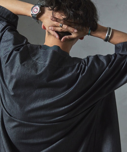 JOURNAL STANDARD relume(ジャーナルスタンダード レリューム)の「【ZOZO限定】CHAMBRAY ベースボールシャツ(シャツ/ブラウス・メンズ・ロイヤルブルー/ブルー/ブラック・XS/S/M/L/XL)」の12枚目の写真